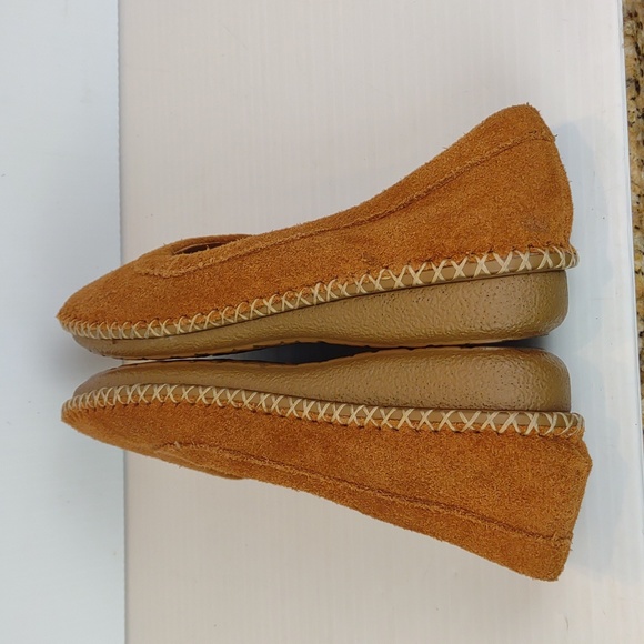 Walk with Me By Coldwater Creek Kachina 2 Brown Suede Slip On Moccasin Flats - Picture 9 of 13